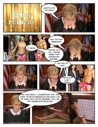 Illustration for article titled Comic Confrontations: Judge Judy Vs. Janice Dickinson
